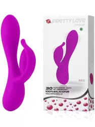 Перезаряжаемый вибратор Philip с клиторальным стимулятором-лепестком – пурпурный