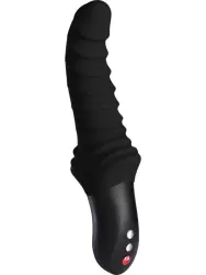 Ребристый пульсатор Stronic Drei, 24 см, 10 режимов, черный