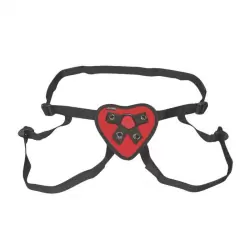 Трусики-сердечко для страпона Red Heart Strap-On Harness – красный