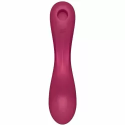 Изогнутый вибратор Satisfyer Curvy Trinity 1, с двумя моторами, 17,4 см, красный