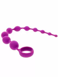 Элегантная анальная цепочка Evolved Beaded Adventure, 10 бусин, 30 см, силикон