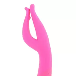 Вибромассажер Impress Dual Kiss со стимуляцией клитора – розовый