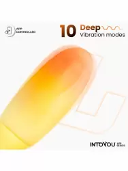 Интерактивное виброяйцо LoveCherry Double Layer Egg, 7 см, управление через приложение, силикон, желтый с оранжевым