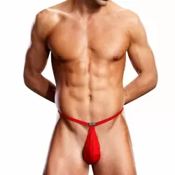 Красные мужские Pouch V-стринги BlueLine – S/M