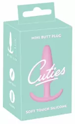 Мини-анальная пробка Cuties, конусная, для новичков, силикон Silk Touch, розовая