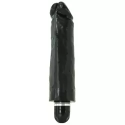 Вибромассажер King Cock 7'' с реалистичной насадкой – черный