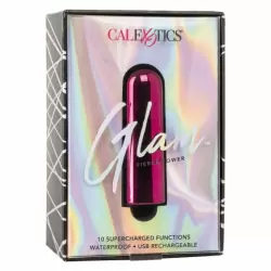 Компактная вибропуля Glam - PINK, 9 см, 10 режимов, розовый