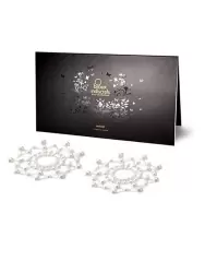 Украшение на грудь Mimi Classic в форме снежинки – белый