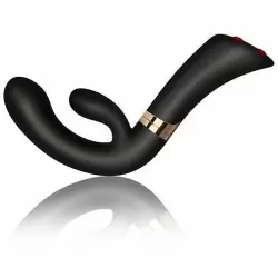 Черный вибратор-кролик Rocks Off Enigma. 7 режимов вибрации, силикон