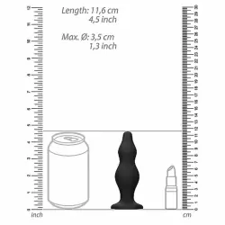 Анальная пробка Bubble Butt Plug, черная