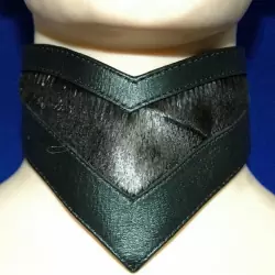 Ошейник «Птичка» (подшитый) c меховой вставкой