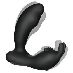 Перезарежаемый стимулятор простаты с вибрацией The Prostate Rabbit - черный