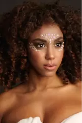 Декоративное украшение (камни) на клеевой основе Body Jewelry Stickers - Face - Glow in the Dark - O