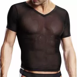 Черная футболка BlueLine из сетки – S/M