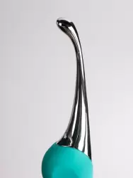 Изогнутый стимулятор клитора Youvic, 16,5 см, 10 режимов, бирюзовый