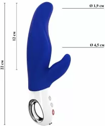Инновационный вибратор-кролик Fun Factory LADY Bi, 6 режимов, 11,5 см, синий