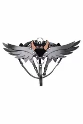 Черная кожаная портупея Крылья Pecado BDSM