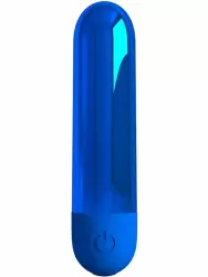 Перезаряжаемая вибропуля Baile Kiwi, 10 режимов, 8 см, синяя