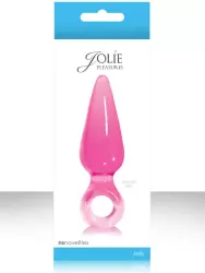 Анальная пробка малая с кольцом Jolie Pleasures - Pink