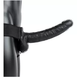 Мощный вибрострапон-фаллопротез Shots toys, с проводным пультом, 23 см, ПВХ , черный 