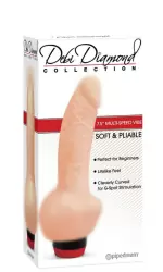 Вибратор с объёмными яичками Pipedream Debi Diamond Collection 1 – телесный