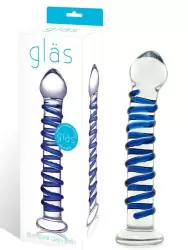 Фаллоимитатор Spiral из стекла – прозрачный