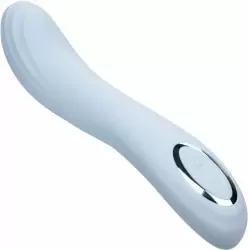 Изогнутый вибратор AZURE COLLECTION - CONTOURED G, 22,8 см, силикон, голубой