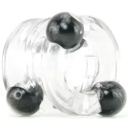 Двойное эрекционное кольцо с магнитами Magnetic Power Rings - прозрачный