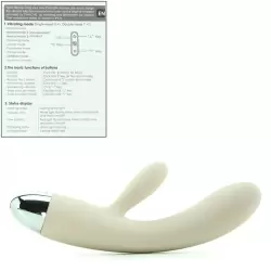 Двойной вибромассажер Alice с интеллектуальным режимом – бежевый	