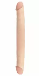 Двойной фаллоимитатор Basix 12 - Flesh