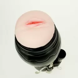 Мастурбатор вагина в колбе Pink Lady с вибрацией – телесный