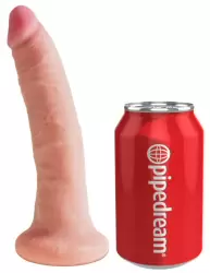 Фаллоимитатор-реалистик King Cock Plus 7 Dual Density на присоске – телесный