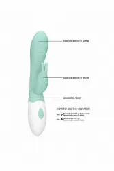 Перезаряжаемый вибратор кролик Juicy (Зеленый)