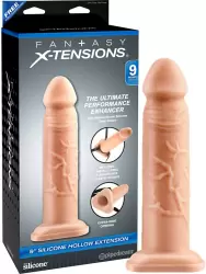 Фаллопротез 9 Silicone Hollow Extension – телесный	