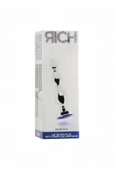 Серебряная анальная пробка с с сапфировым кристаллом Silver Plug - Purple Sapphire 17,6 см.