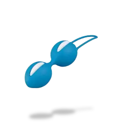 Вагинальные шарики Smartballs Duo с шариком внутри - голубой