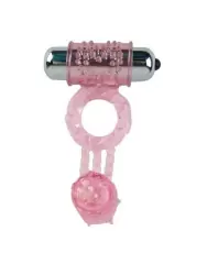 Эрекционное кольцо Sweet Vibration Ring со стимулятором клитора и вибрацией – розовый