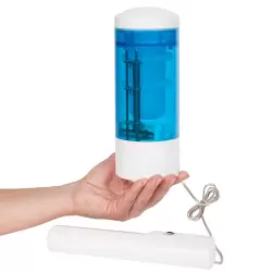 Супер-мастурбатор Up Down Mouth Masturbator с поступательными движениями – голубой