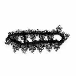 Черная подвязка из кружева ручной работы Dolce Piccante Delicati pizza - S/M