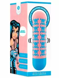 Вибропуля Shots Toys Bone to be Wild, 10 скоростей, розовая с голубым