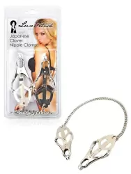 Металлические зажимы на соски с декором Japanese Clover Nipple Clamps – серебристый