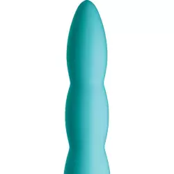 Водонепроницаемый вибромассажер Cupcake рельефный – голубой