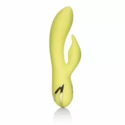 Экзотический вибратор-кролик Calexotics Venice Vixen, 21,5 см, 10 режимов, жёлтый