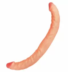 Двухсторонний реалистичный фаллоимитатор TOYFA RealStick Nude 13,4” – телесный