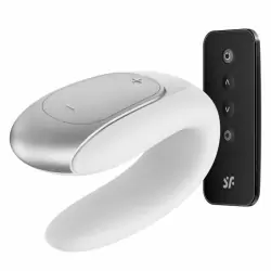 Парный вибратор Satisfyer Double Fun с возможностью управления через пульт и приложение (белый) 