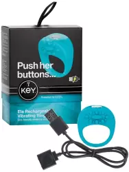 Перезаряжаемое вибро-кольцо Ela – голубое