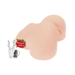 Полуторс-мастурбатор в позе догги-стайл Alice+ вагина и анус с вибрацией, ротацией и голосом – телесный