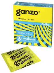 Презервативы Ganzo Ribs ребристые – 3 шт