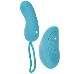 Перезаряжаемое вибро-яйцо Impress Remote Teaser на радиоуправлении – голубой