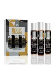 Новогодний набор. 3 вкусовых лубриканта Gelato: соленая карамель, крем-брюле, мятный шоколад